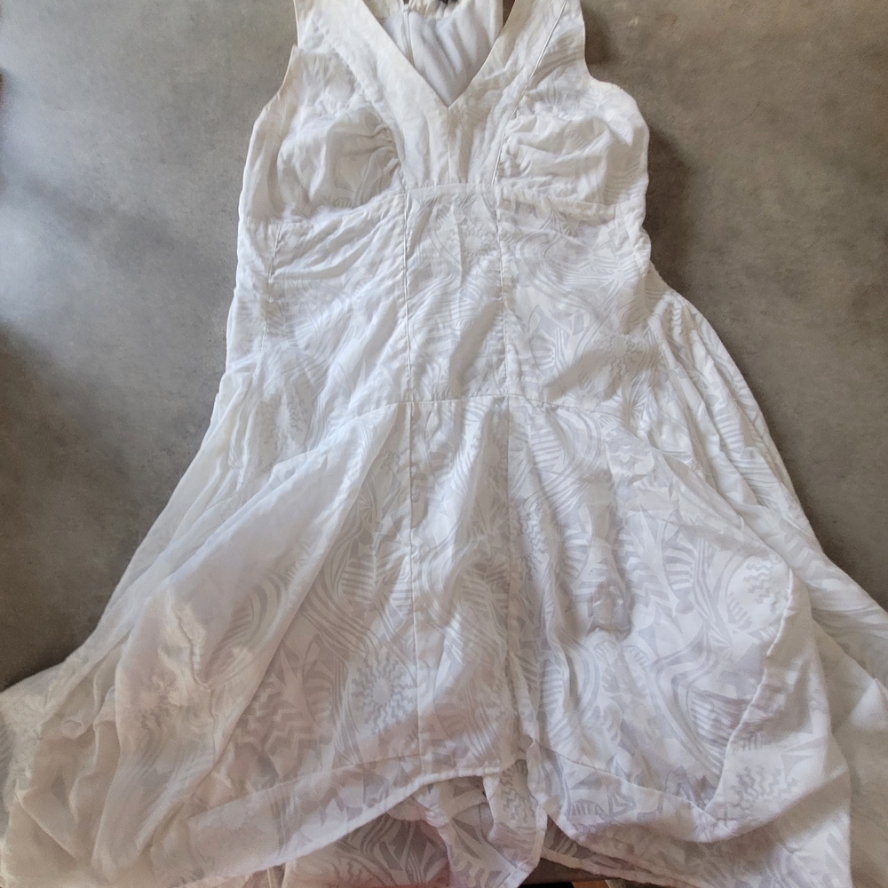 Chic Asymmetrical White Dress